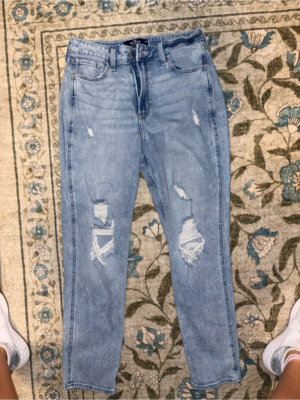 Hollister Light Blue Distressed Boyfriend Jeans